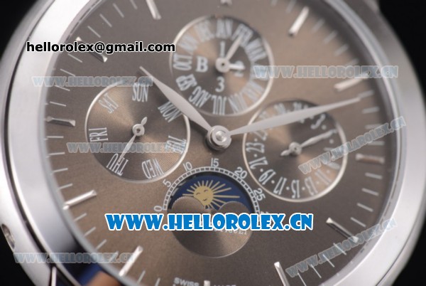 Audemars Piguet Jules Audemars Grand Complication Asia ST16 Automatic Steel Case Stick Markers Black Leather Strap and Brown Dial (EF) - Click Image to Close